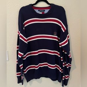 VTG TOMMY HILFIGER striped men’s crew neck sweater | XL